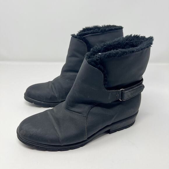 Naturalizer Black Slip On Belted Black Women's Boots Size 7.5 - Picture 2 of 10